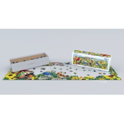 Puzzle 1000 pièces - Panoramique Oiseaux de jardin