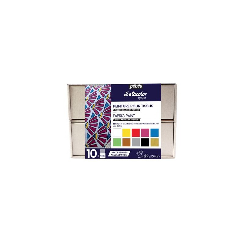 Coffret Collection peinture Sétacolor Opaque n°1 10x45ml