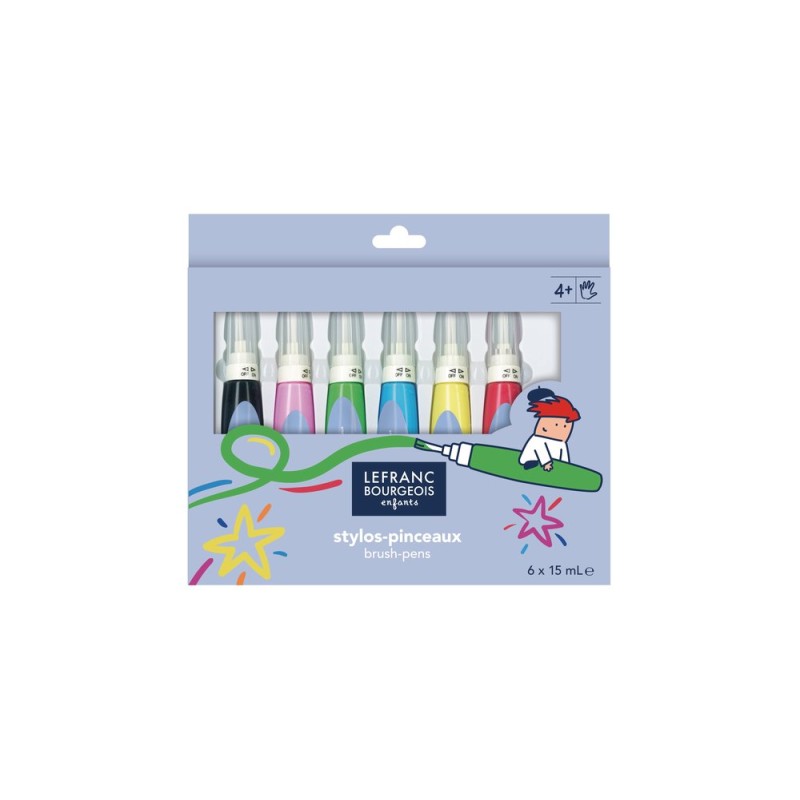 Set de stylos-pinceaux gouache pour enfants Lefranc Bourgeois