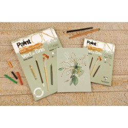 Bloc multi-technique Paint On vert de gris 250 g/m², 30 fls collées