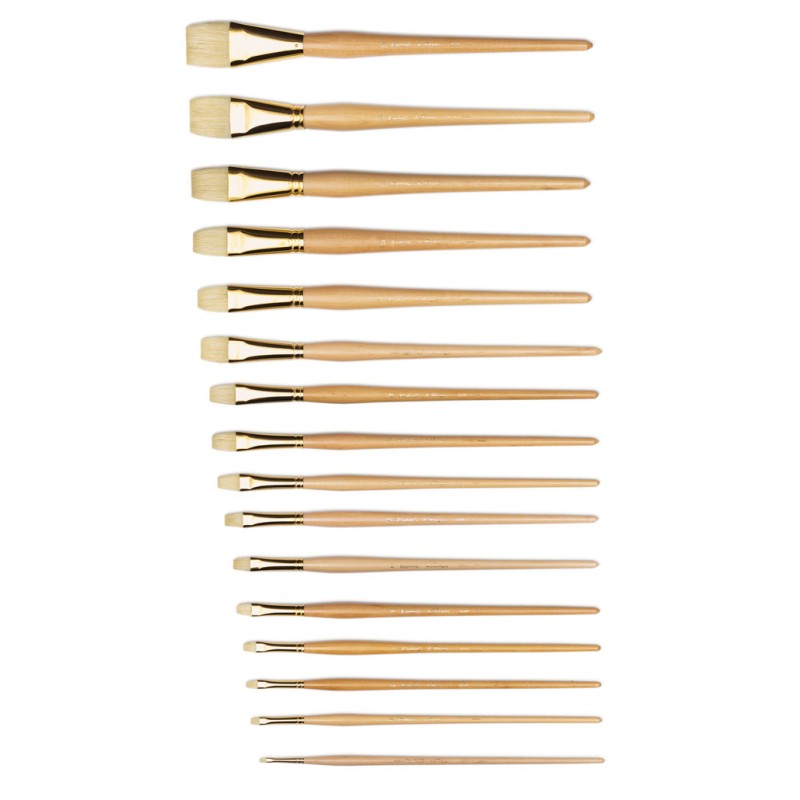 Brosses plates et courte D'Artigny en soie cambrée, série 3590