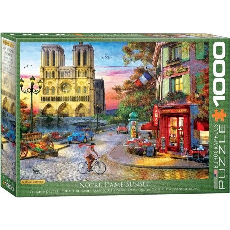 Puzzle 1000 pièces - Coucher de soleil sur Notre-Dame, de Dominic Davison