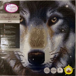 Kit tableau à diamanter Crystal Art 30x30cm - Loup
