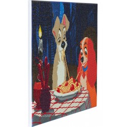 Kit tableau à diamanter Crytal Art Disney 40x50cm - La Belle et le Clochard