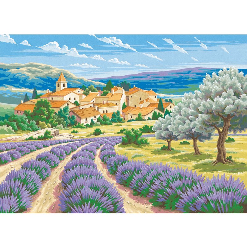 Peinture par numéros 30x40cm - Lavande en provence