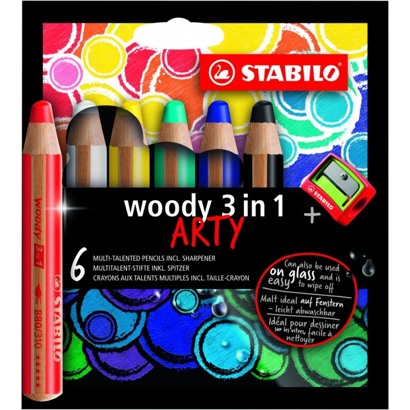 Etuis de crayons multi-talents Woody 3 en 1 Arty