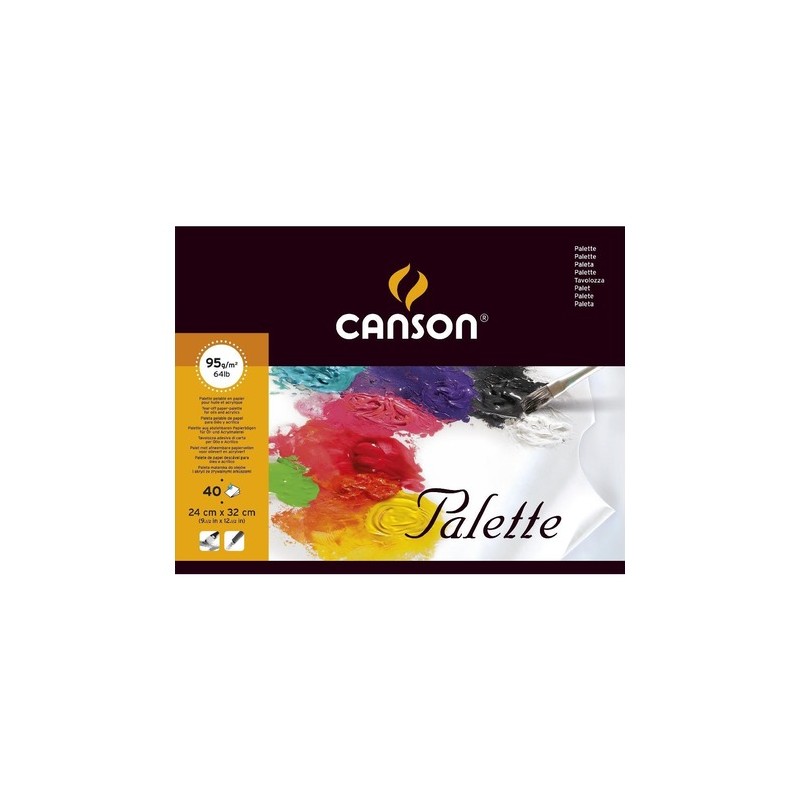 Palettes papier détachable 95g/m² Canson, 40 fls