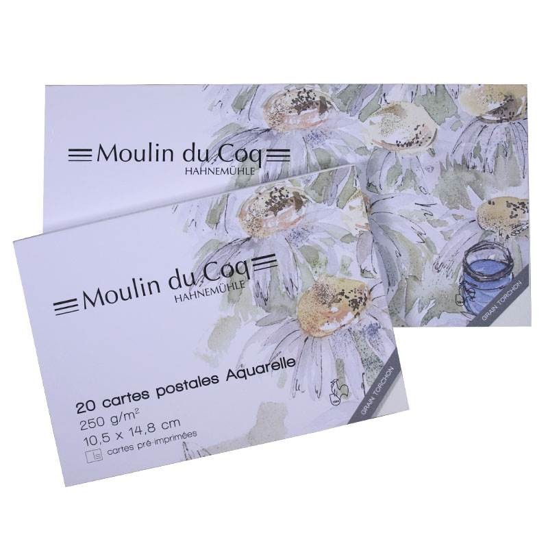 Bloc cartes postales Aquarelle 250 g/m²