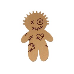 Silhouette MDF à peindre - Poupée vaudou 9,7x15cm