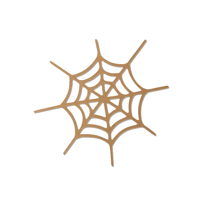Silhouette MDF à peindre - Toile d'araignée 25,5x23,5cm