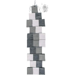 Calendrier de l'Avent à suspendre en tissu + numéros autocollants, 33x132cm