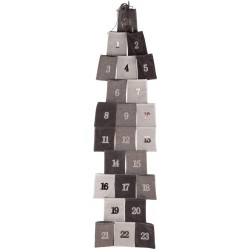 Calendrier de l'Avent à suspendre en tissu + numéros autocollants, 33x132cm