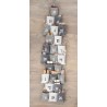 Calendrier de l'Avent à suspendre en tissu + numéros autocollants, 33x132cm