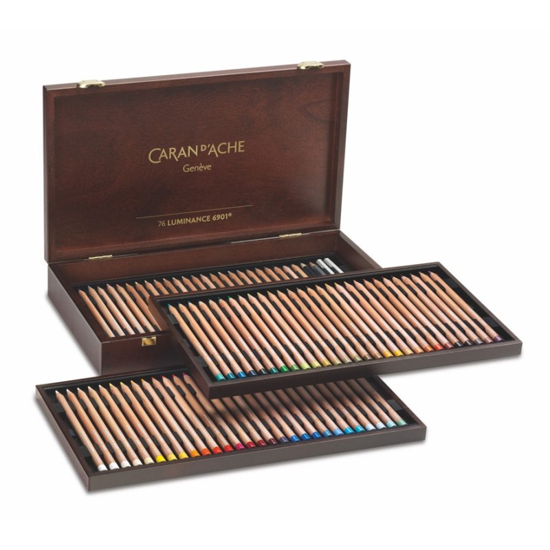 Coffret bois Expert de 76 crayons de couleur Luminance 6901