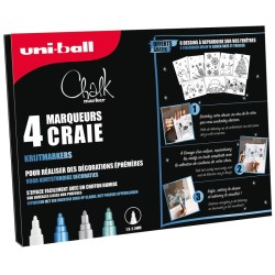 Set de 4 marqueurs craie Chalk - Couleurs froides