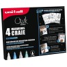 Set de 4 marqueurs craie Chalk - Couleurs froides