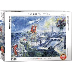 Puzzle 1000 pièces - Vue de Paris de Chagall