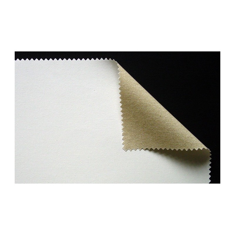 Toile en polyester à grain fin enduction blanche 325g/m²