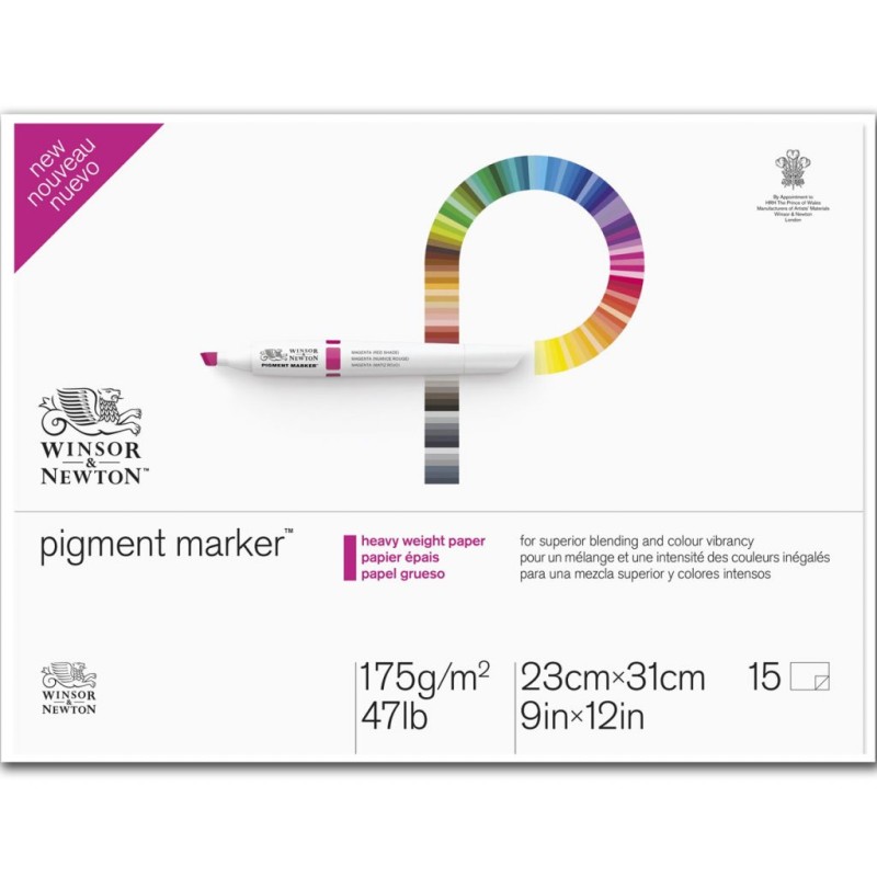 Bloc papier Pigment Marker 175g/m², 15 fls