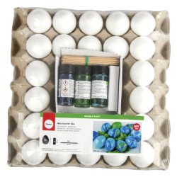 Kit de 24 oeufs à marbrer, tons froids