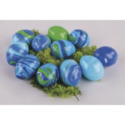 Kit de 24 oeufs à marbrer, tons froids
