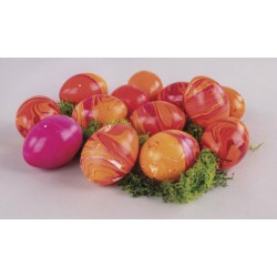 Kit de 24 oeufs à marbrer, tons chauds