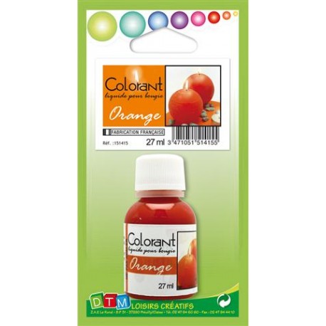 Colorant liquide pour bougie 27ml - Orange