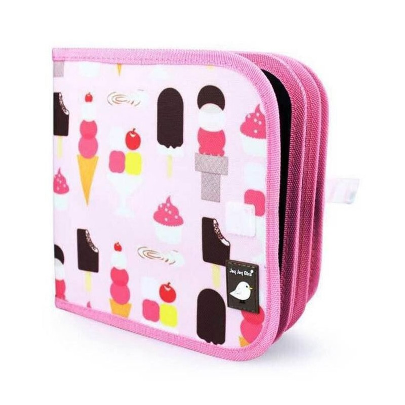 Carnet ardoise réutilisable 20x20cm + 4 crayons - Crème glaçée