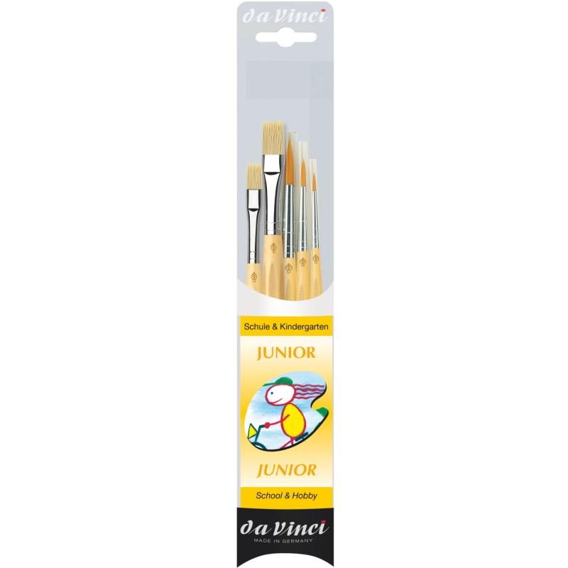 Set Ecole & Hobbies de 5 pinceaux Junior assortis
