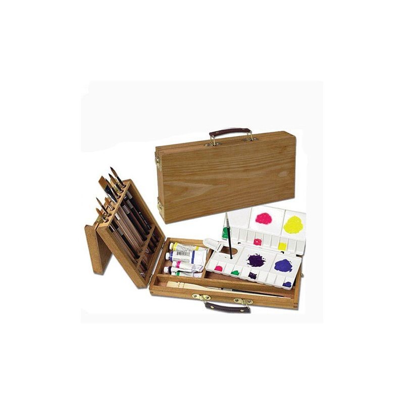 Coffret de rangement en bois pour aquarelliste Turner