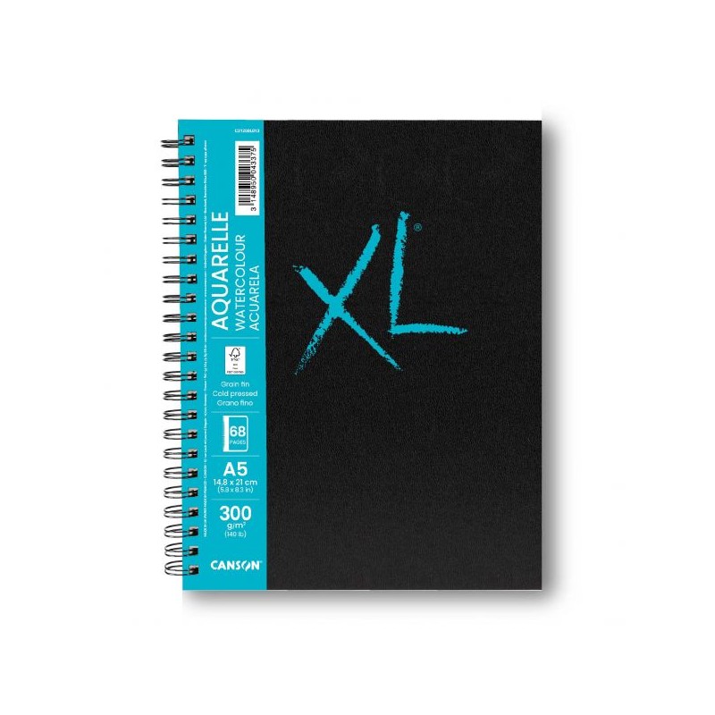 Carnet d'aquarelle XL Canson 300 g/m², feuilles spiralées