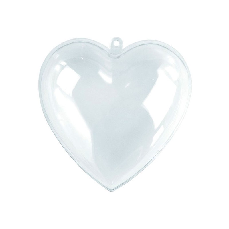 Coeur en plastique en 2 parties, ø10cm