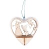 Set de pièces en bois à insérer coeur, Jeunes mariés, Ø10cm