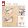 Set de pièces en bois à insérer coeur, Love, Ø10cm