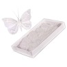 Papillons en plumes micacées x4pcs - Blanc 