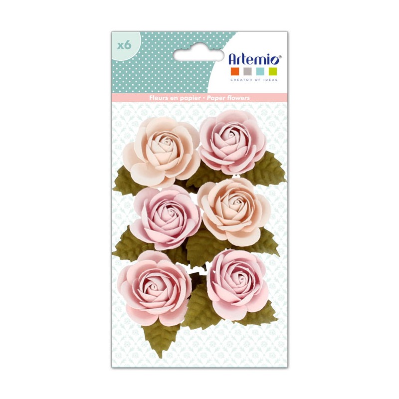 Fleurs en papier x6pcs - Secret Garden