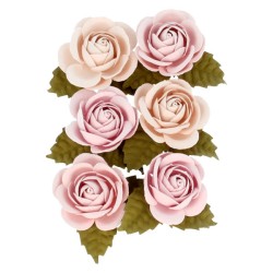 Fleurs en papier x6pcs - Secret Garden