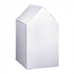 Set de boîtes carton pliantes Maison 7,5x7,5x14cm x12pcs - blanc