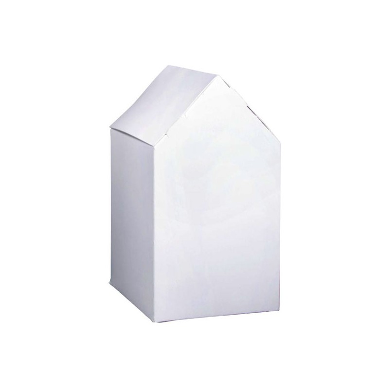 Set de boîtes carton pliantes Maison 7,5x7,5x14cm x12pcs - blanc