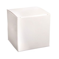 Boîtes pliantes blanches en carton 7,5x7,5cm x12pcs