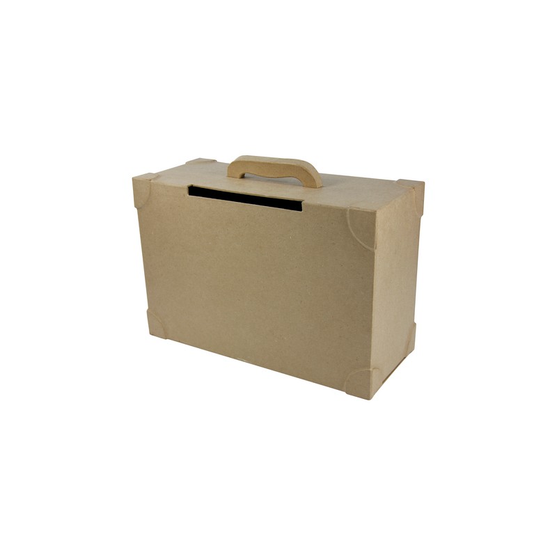 Urne Valise en papier maché - 14.5x36x23.5cm