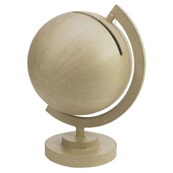 Urne Globe terrestre en papier maché - 145x360x235 mm