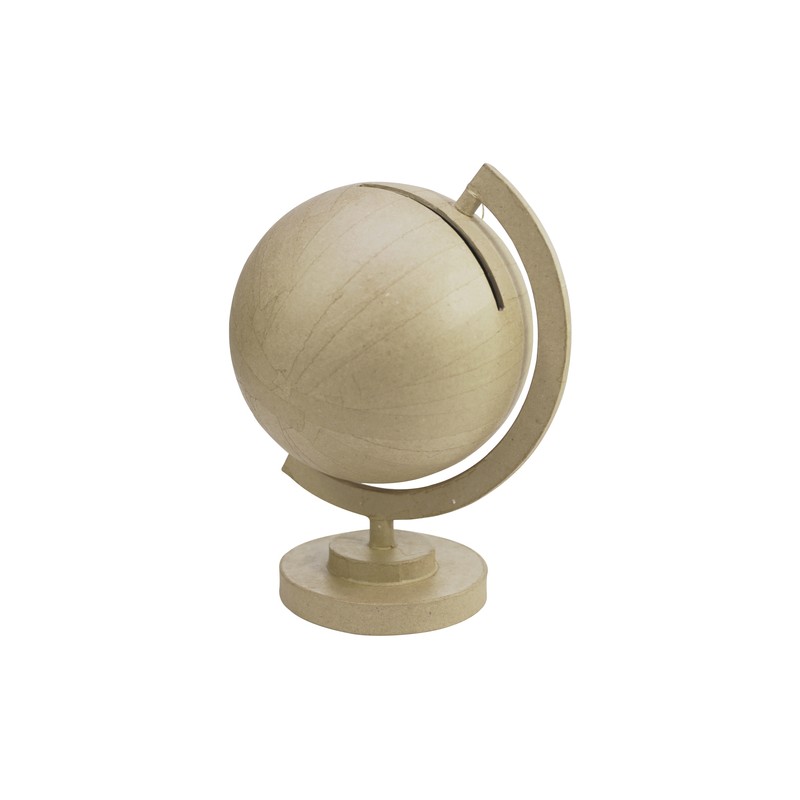 Urne Globe terrestre en papier maché - 145x360x235 mm