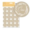 Stickers en kraft "Oui" x3 planches de 20 stickers
