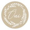 Stickers en kraft "Oui" x3 planches de 20 stickers