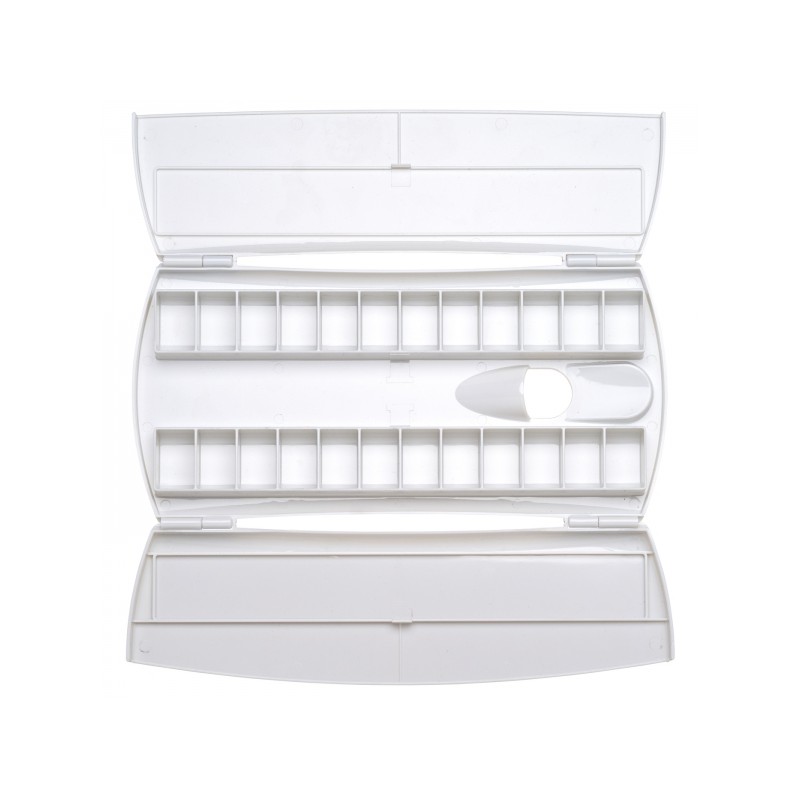 Palette plastique aquarelle rabattable 24 emplacements