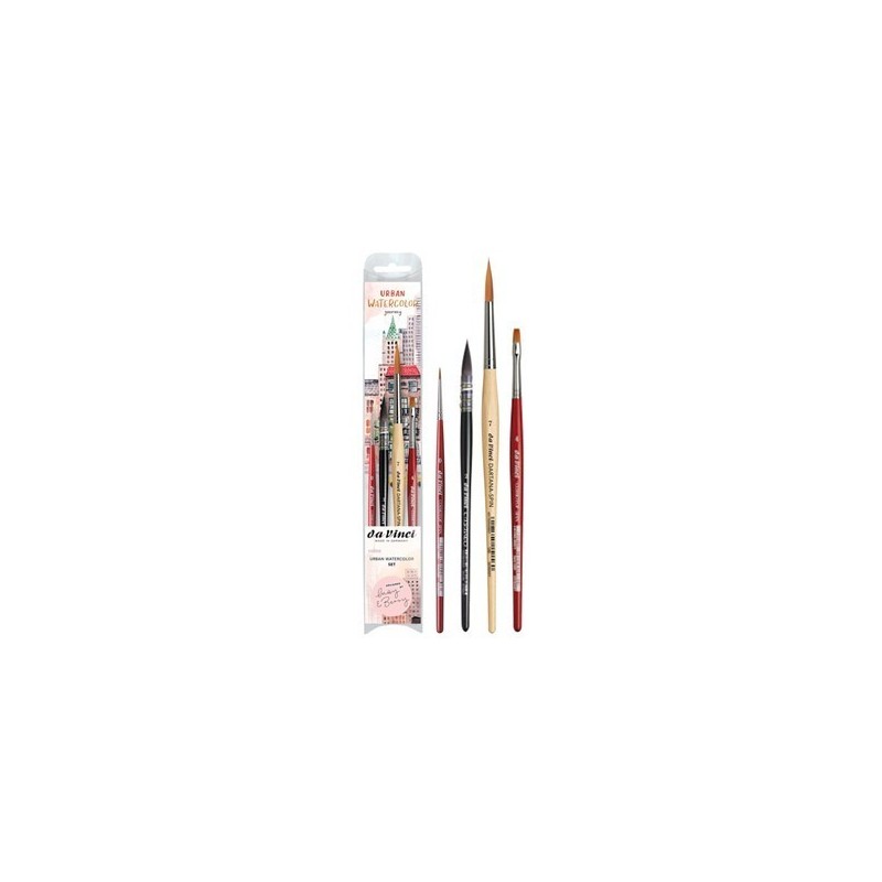 Set de 4 pinceaux aquarelle Urban Watercolor Journey by May & Berry