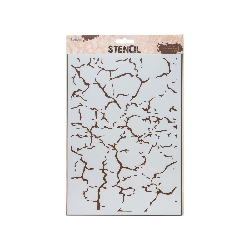 Pochoir à texture Terre craquelée - A4
