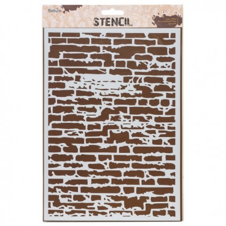 Pochoir à texture de Mur en briques - A4