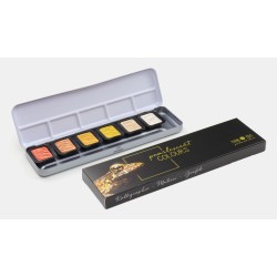 Boîte métal de 6 couleurs aquarelle Finetec